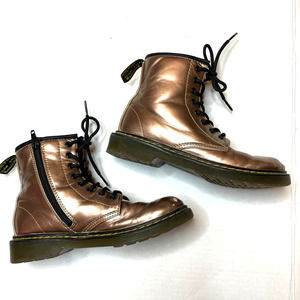 Dr. Martens 1460 Vegan Rose Gold Metallic Boots 3